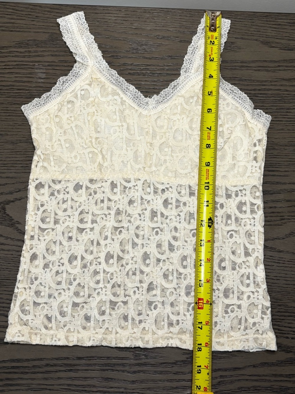 Vintage Christian Dior Trotter Monogram Lace Camisole – Galliano Era - Picture 6 of 7